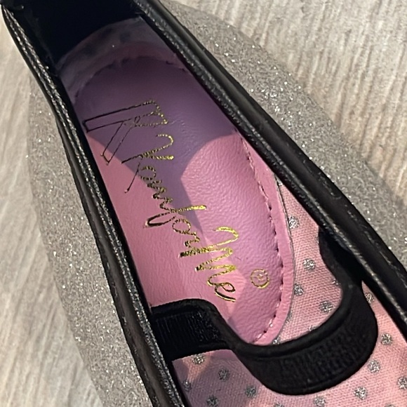 KomfortMe Black / Silver Flat Rabbit Ballerina Shoes Size 5 - Picture 3 of 9